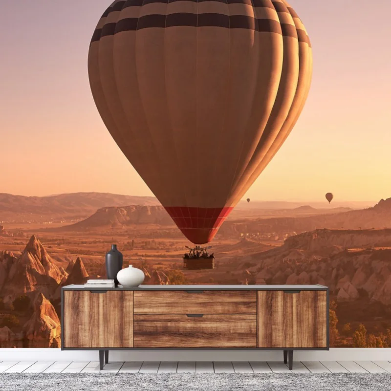 Fototapete heißluftballon über Kappadokien bei sonnenaufgang