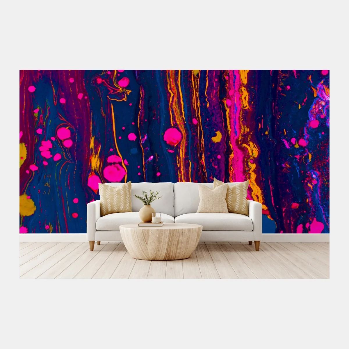 Fototapete neon marmorierte abstrakte wandgrafik – Wallnifity® Fototapete neon marmorierte abstrakte wandgrafik – Wallnifity®
