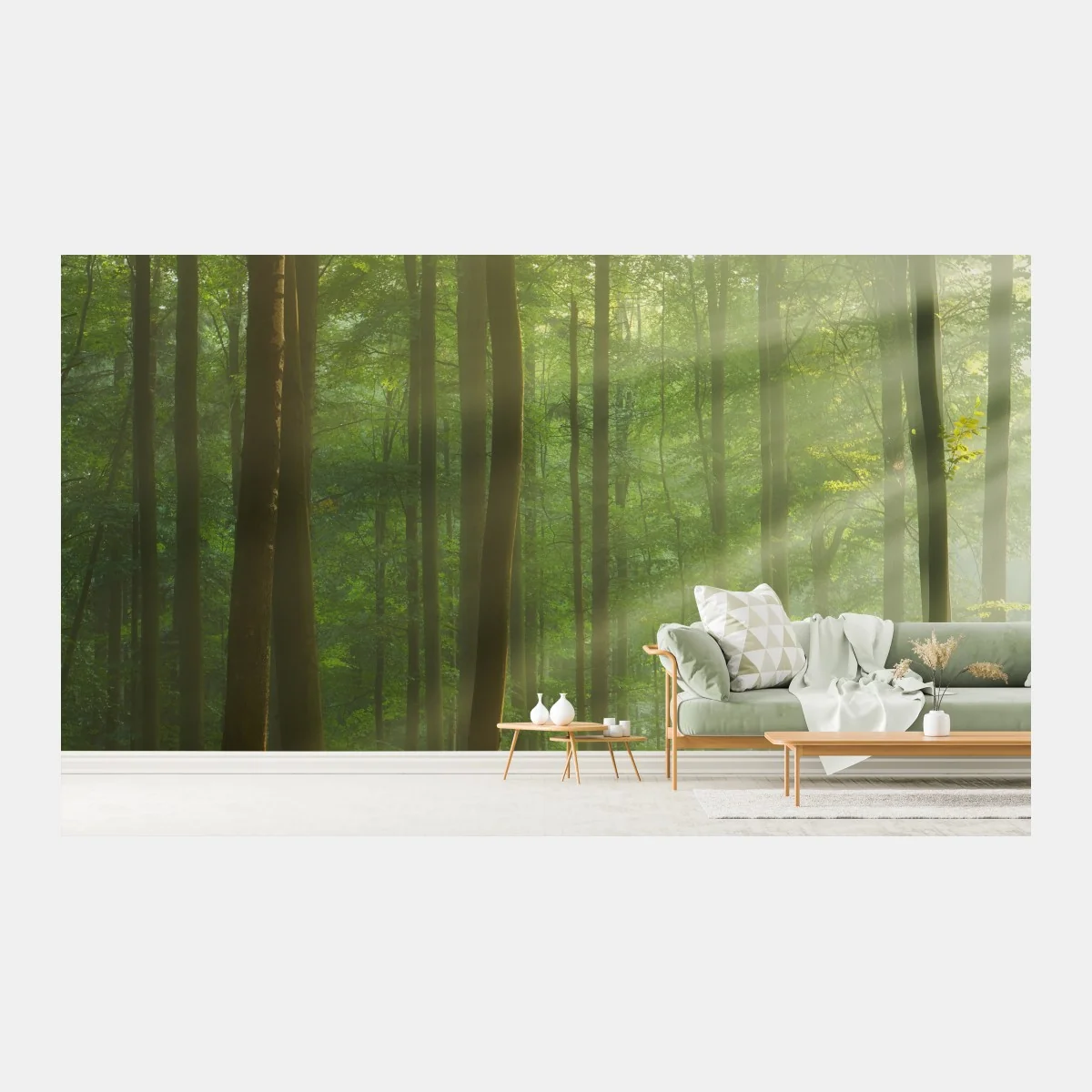 Fototapete sonniger morgenwald – Wallnifity® Fototapete sonniger morgenwald – Wallnifity®