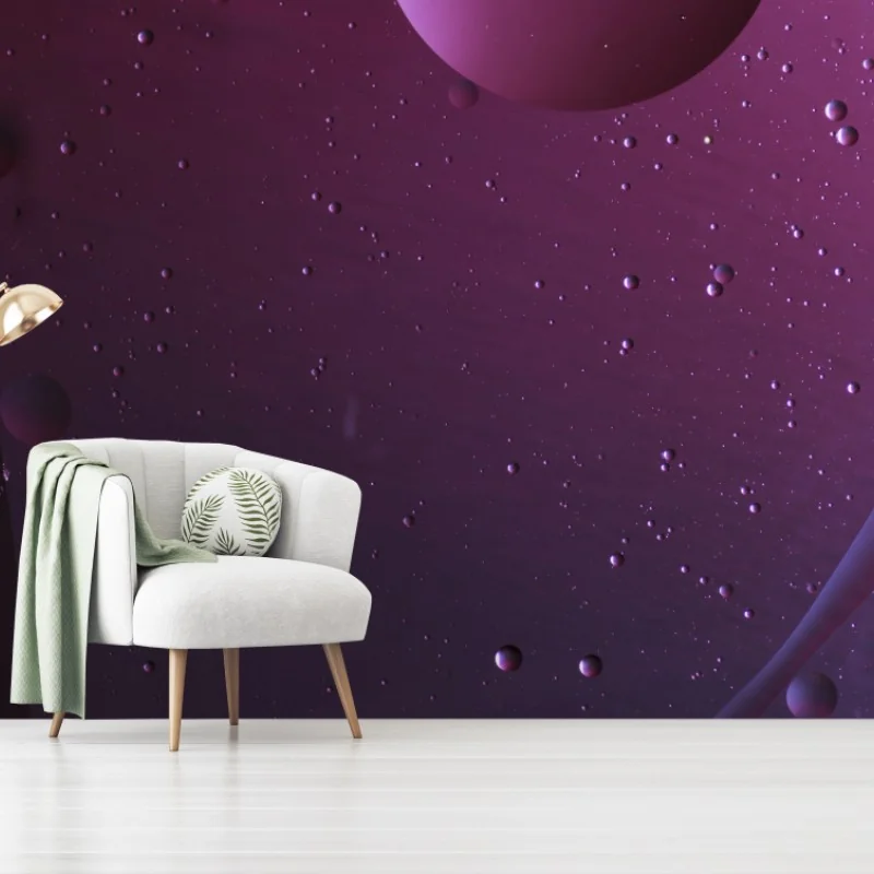 Fototapete violette kosmische sphären abstrakte kunst