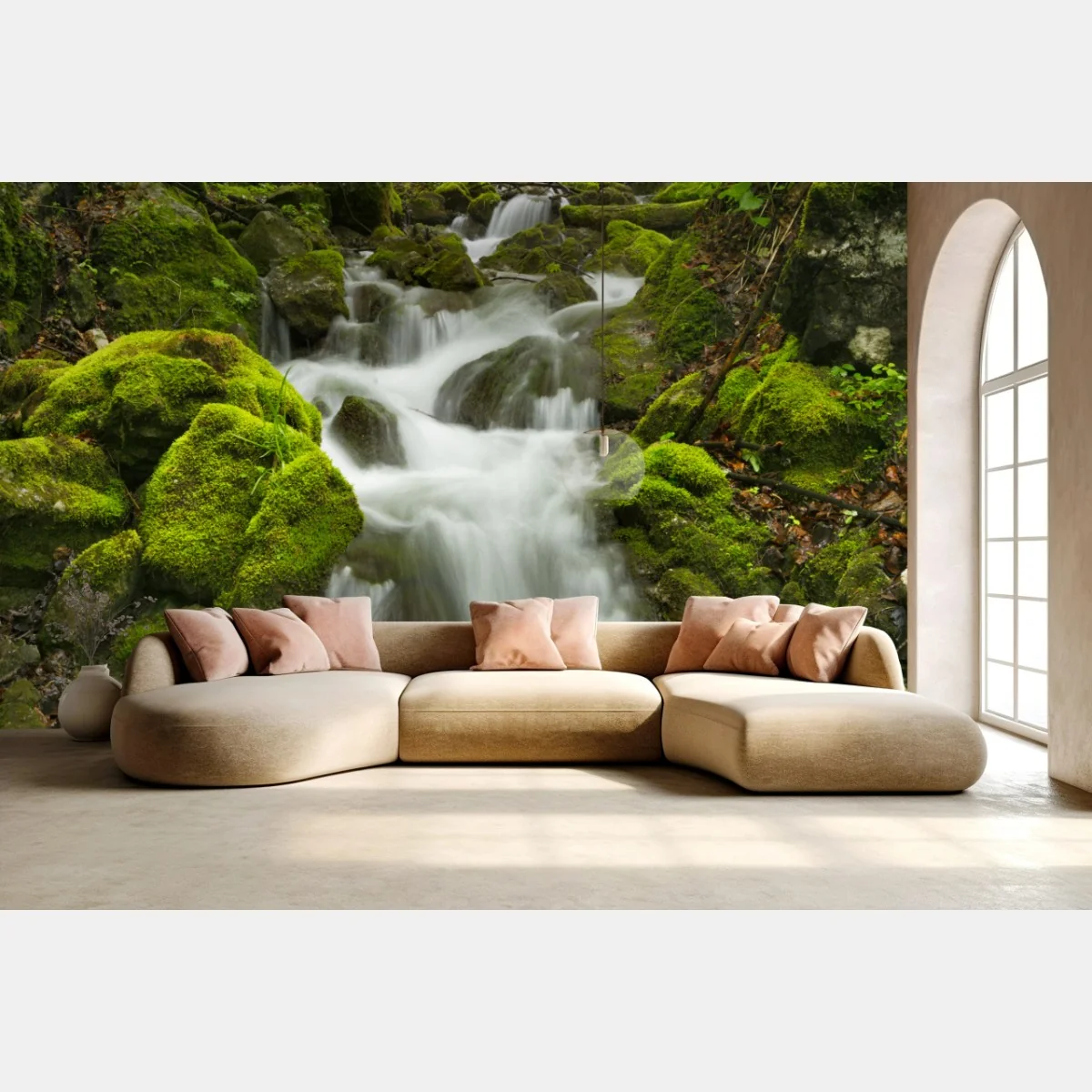 Fototapete moosiger wasserfall – Wallnifity® Fototapete moosiger wasserfall – Wallnifity®