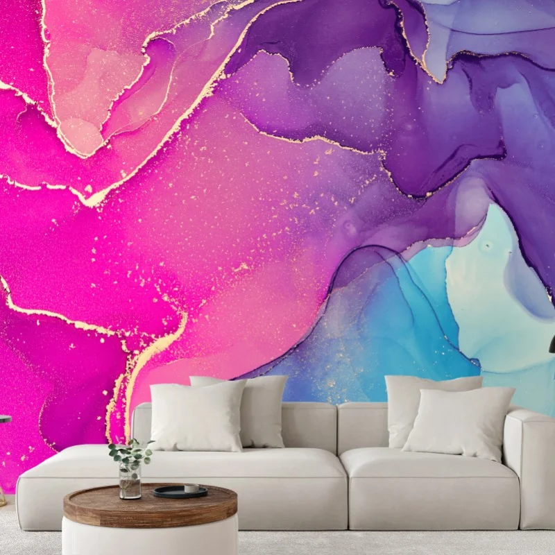 Fototapete leuchtende marmorierte komposition aus alkohol-tinte – Wallnifity® Fototapete leuchtende marmorierte komposition aus alkohol-tinte – Wallnifity®