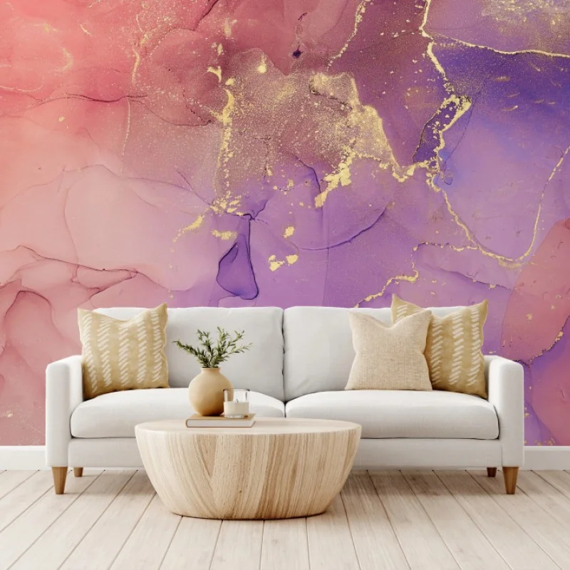 Fototapete ätherische rosa und lila marmoroptik – Wallnifity® Fototapete ätherische rosa und lila marmoroptik – Wallnifity®