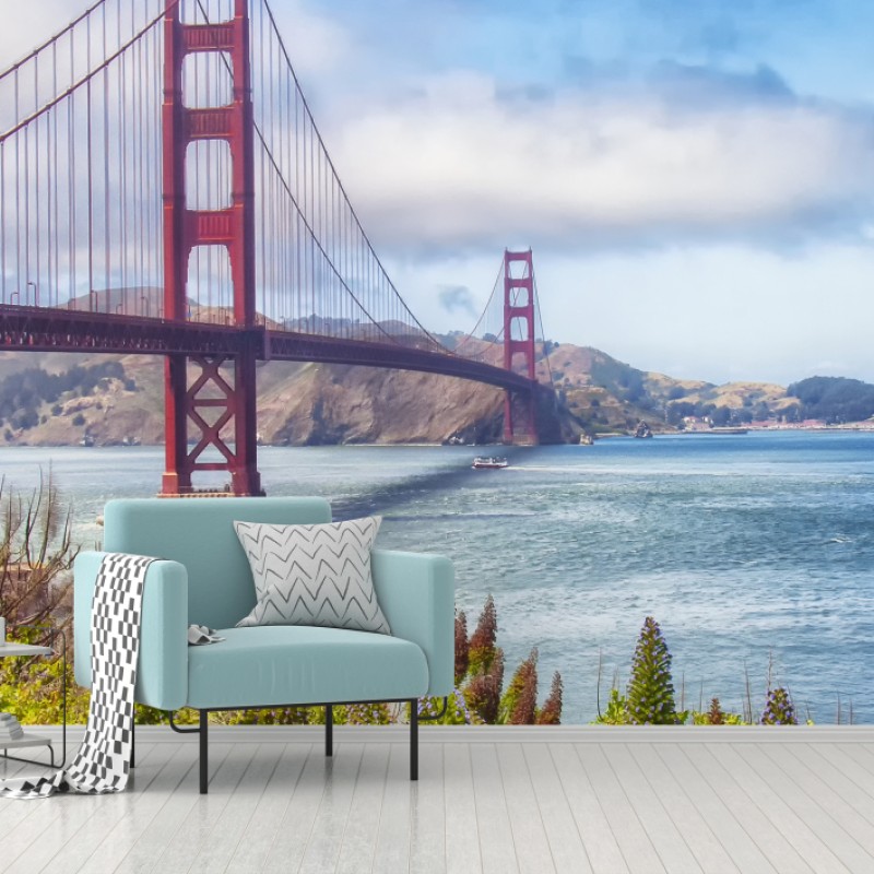 Fototapete Golden Gate über der Bucht von San Francisco