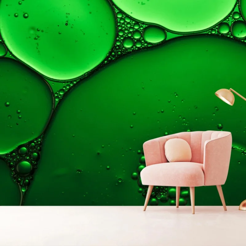 Fototapete grüne blasen abstrakte komposition
