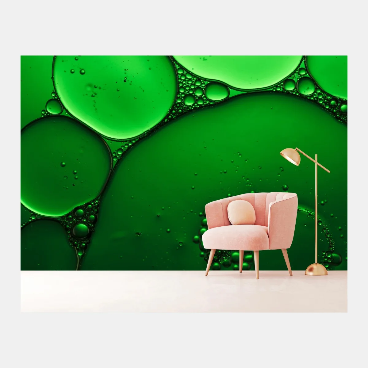 Fototapete grüne blasen abstrakte komposition – Wallnifity® Fototapete grüne blasen abstrakte komposition – Wallnifity®