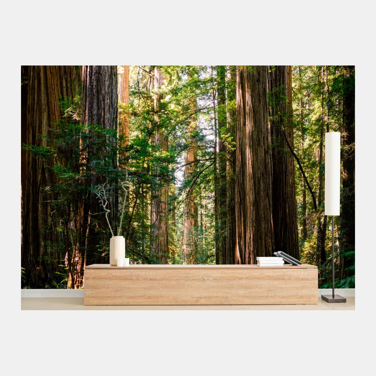 Fototapete majestätischer weg im sekwoienwald – Wallnifity® Fototapete majestätischer weg im sekwoienwald – Wallnifity®