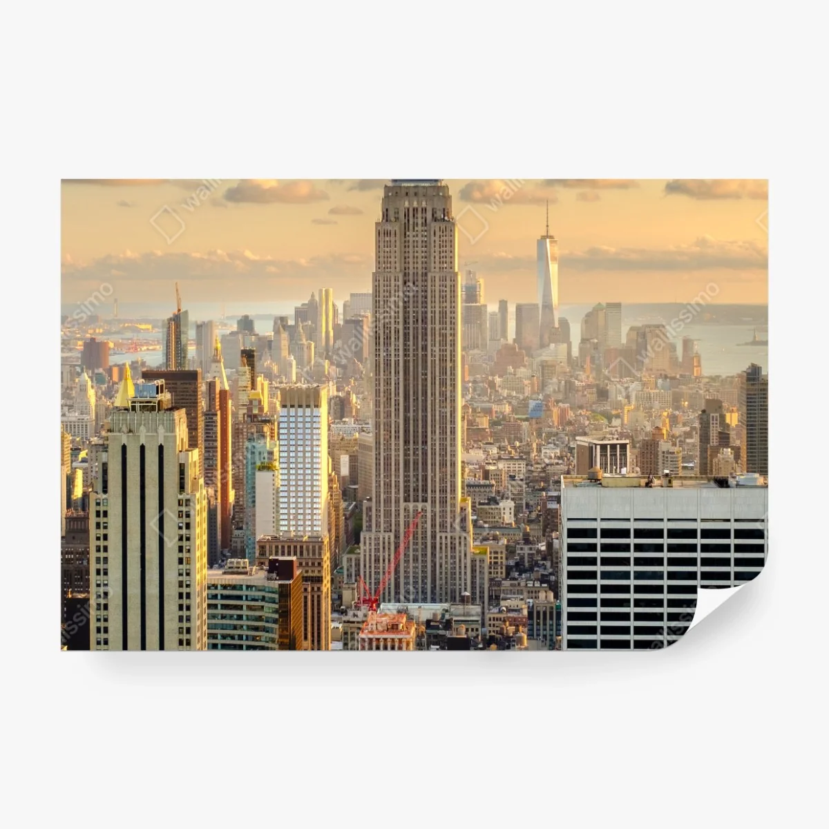 Fototapete New York skyline bei sonnenuntergang – Wallnifity®