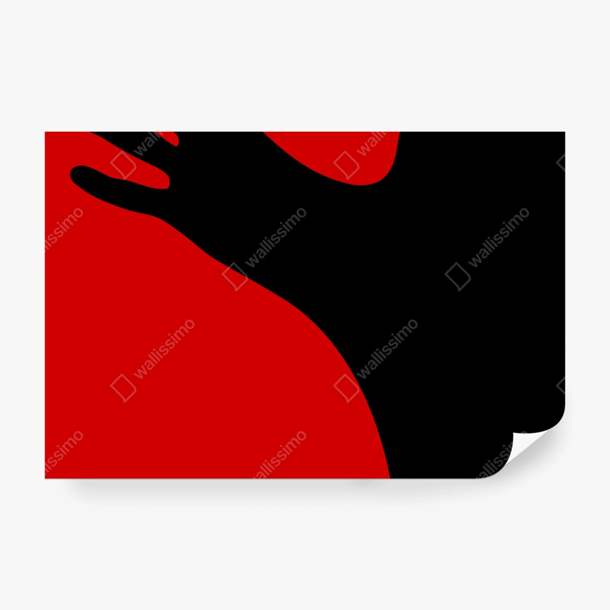 Fototapete kräftige rot-schwarze silhouette – Wallnifity® Fototapete kräftige rot-schwarze silhouette – Wallnifity®