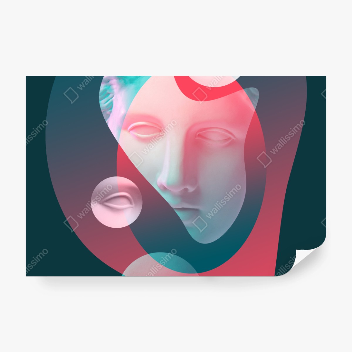 Fototapete surreales klassisches gesicht im duoton – Wallnifity® Fototapete surreales klassisches gesicht im duoton – Wallnifity®