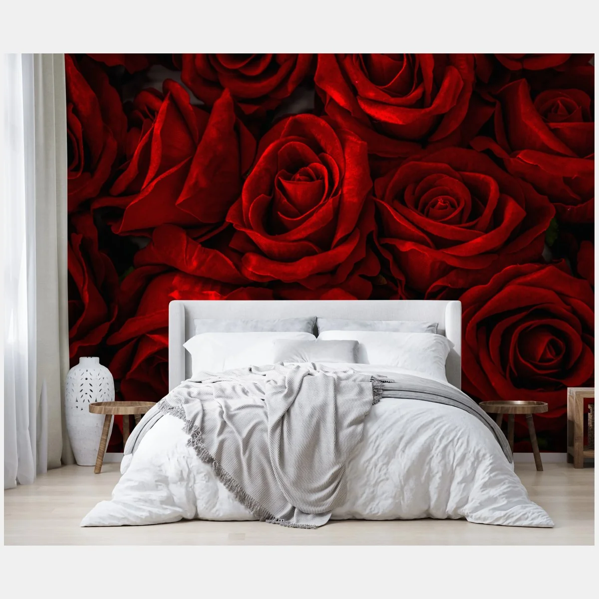 Fototapete intensive rote rosen nahaufnahme – Wallnifity® Fototapete intensive rote rosen nahaufnahme – Wallnifity®