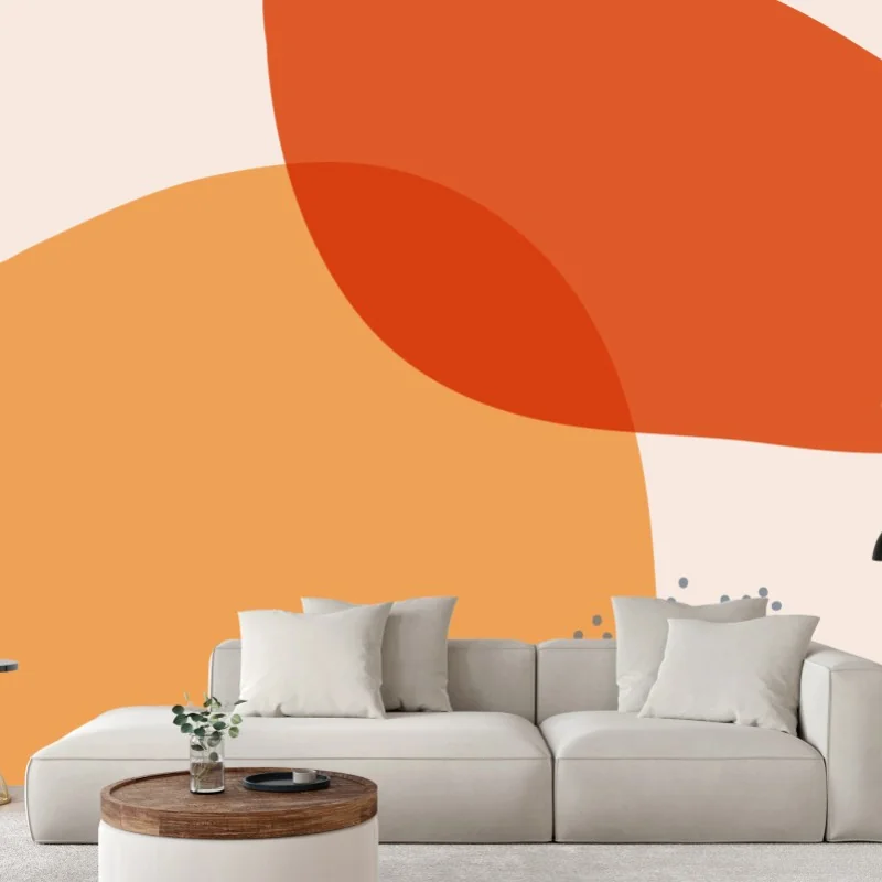 Fototapete warme abstrakte formen
