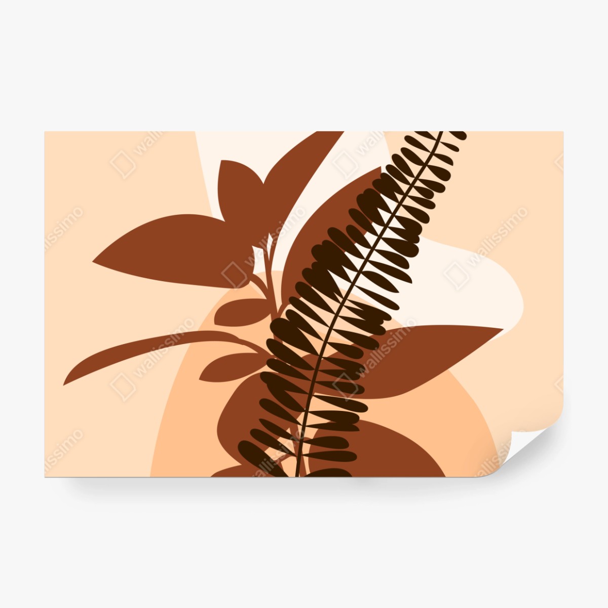 Fototapete erdige abstrakte blätter – Wallnifity®