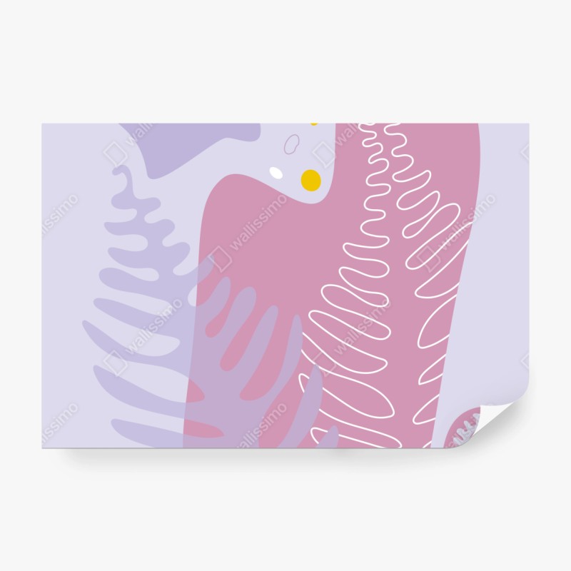 Fototapete nebliger wasserfall im dichten kiefernwald – Wallnifity®