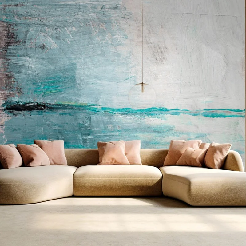 Fototapete ruhige türkise abstrakte meereslandschaft