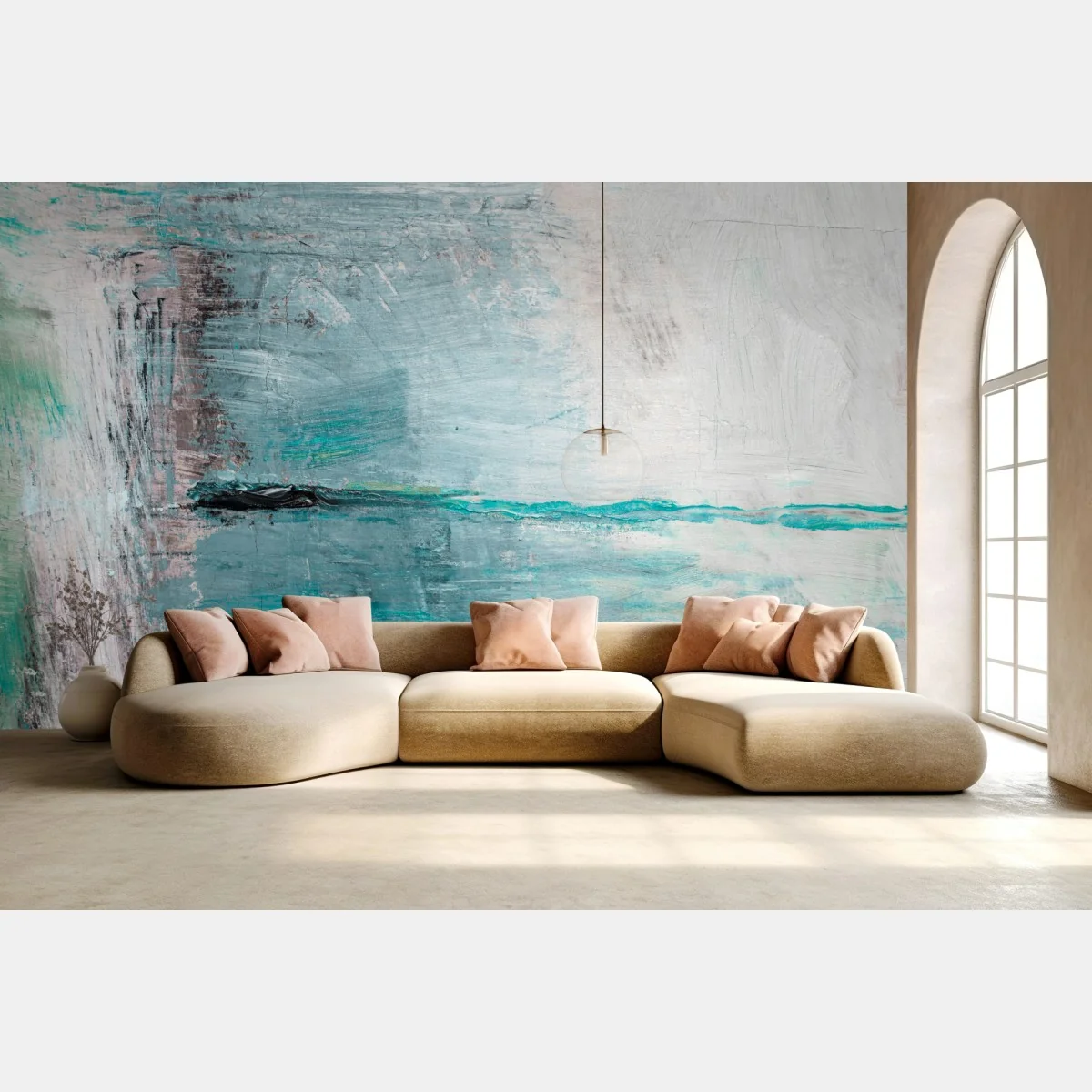 Fototapete ruhige türkise abstrakte meereslandschaft – Wallnifity® Fototapete ruhige türkise abstrakte meereslandschaft – Wallnifity®