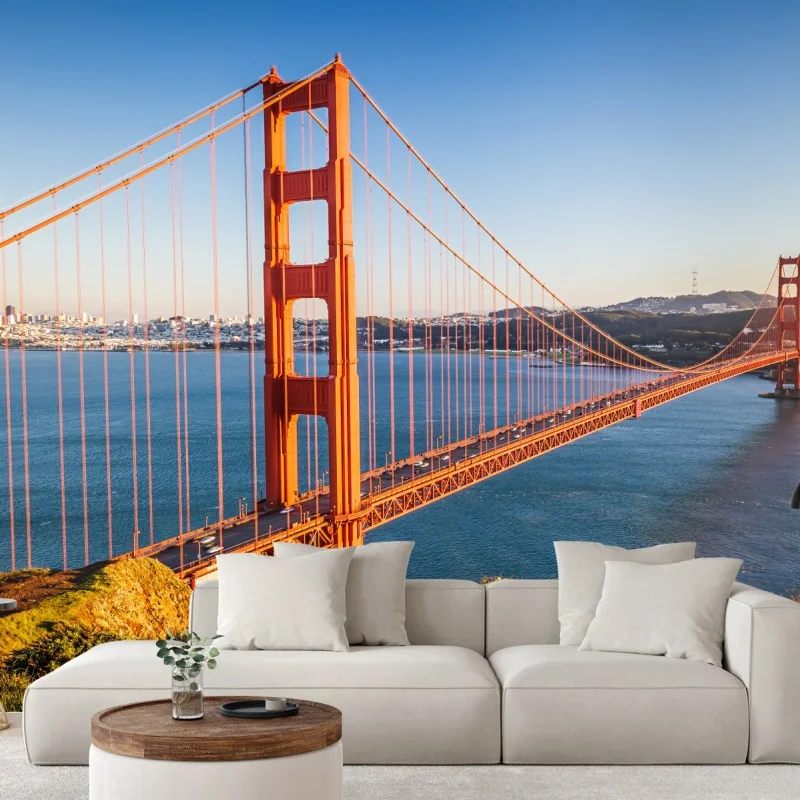 Fototapete panoramablick auf die Golden Gate Bridge – Wallnifity® Fototapete panoramablick auf die Golden Gate Bridge – Wallnifity®