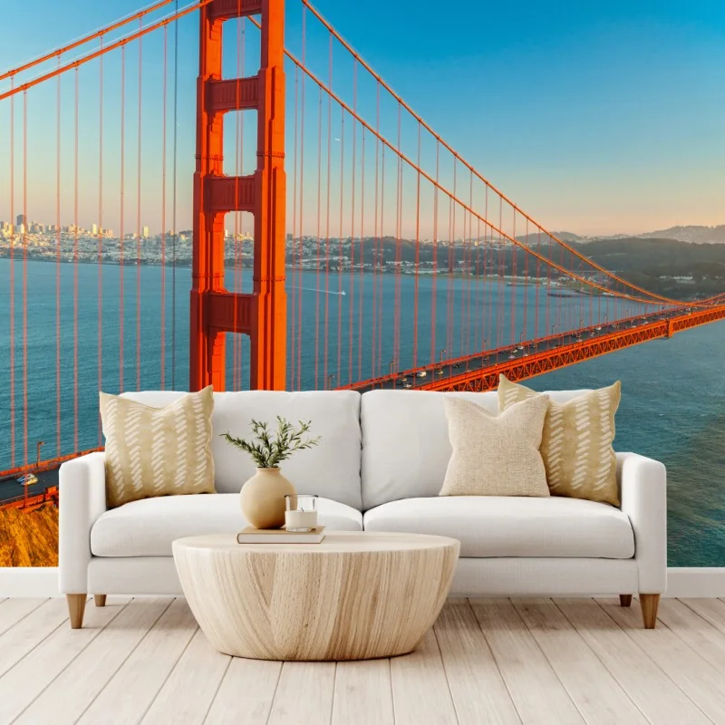 Fototapete Golden Gate bei sonnenuntergang