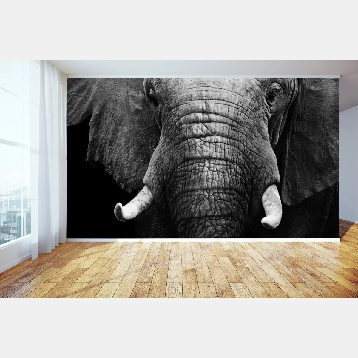 Fototapete majestätisches elefantenporträt – Wallnifity® Fototapete majestätisches elefantenporträt – Wallnifity®