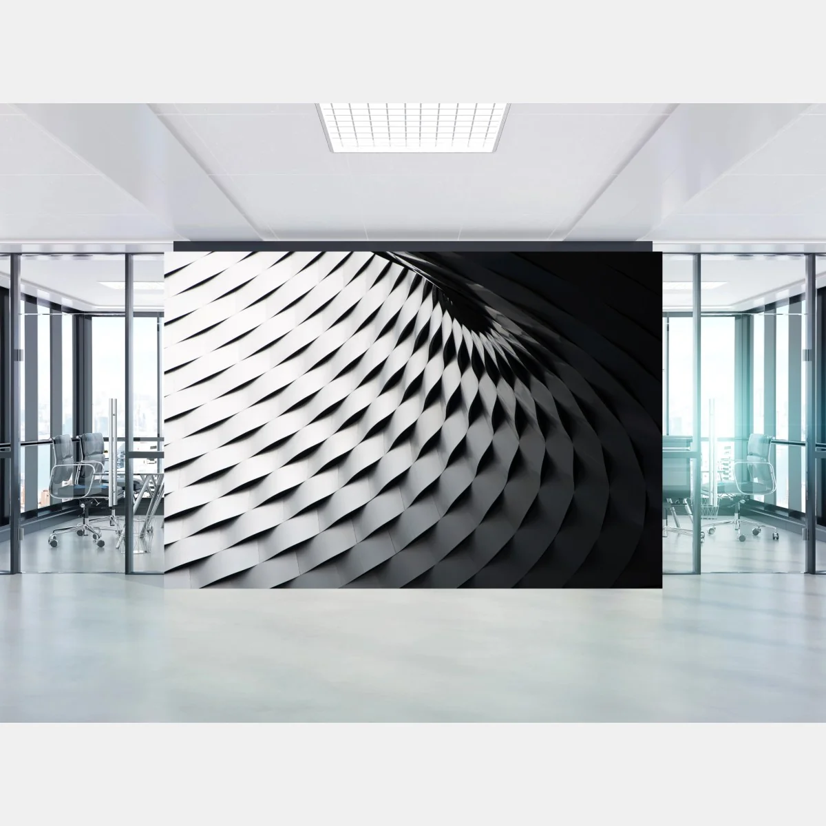 Fototapete monochromes geometrisches metallmuster – Wallnifity®