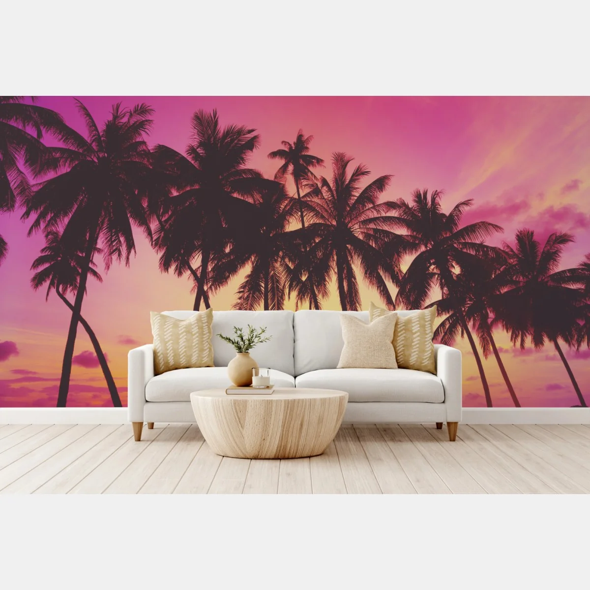 Fototapete tropischer sonnenuntergang mit palmen, Thailand – Wallnifity® Fototapete tropischer sonnenuntergang mit palmen, Thailand – Wallnifity®