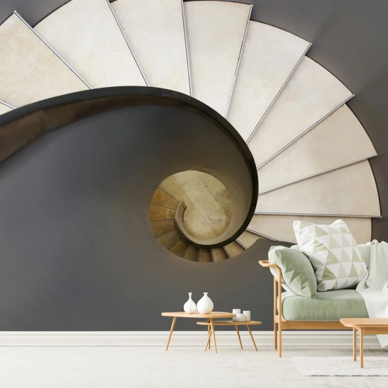 Fototapete spiraltreppe abstrakte komposition