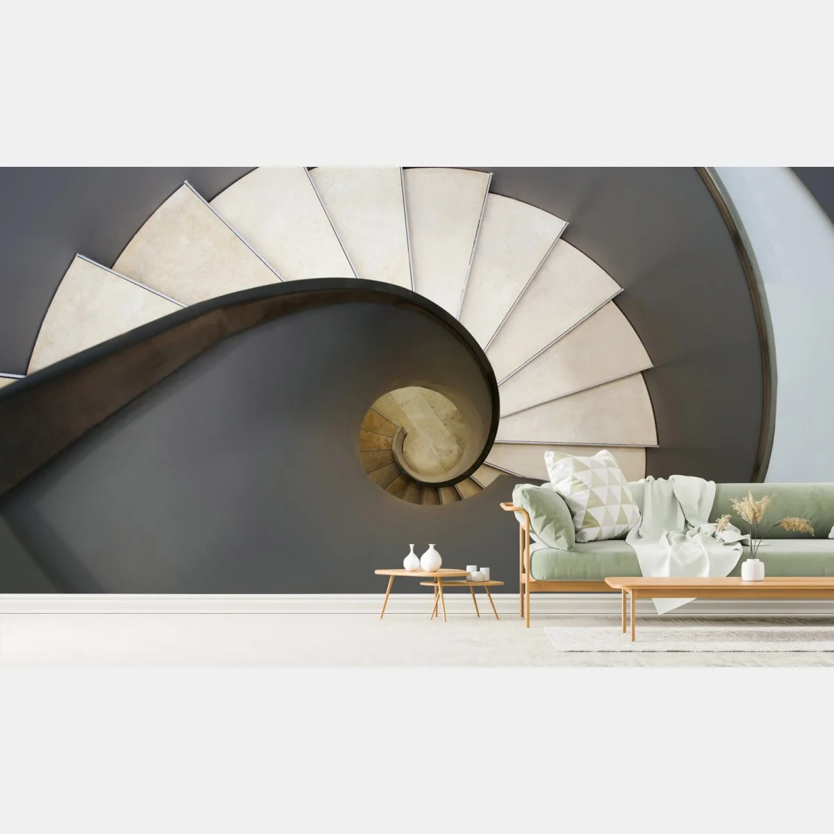 Fototapete spiraltreppe abstrakte komposition – Wallnifity®