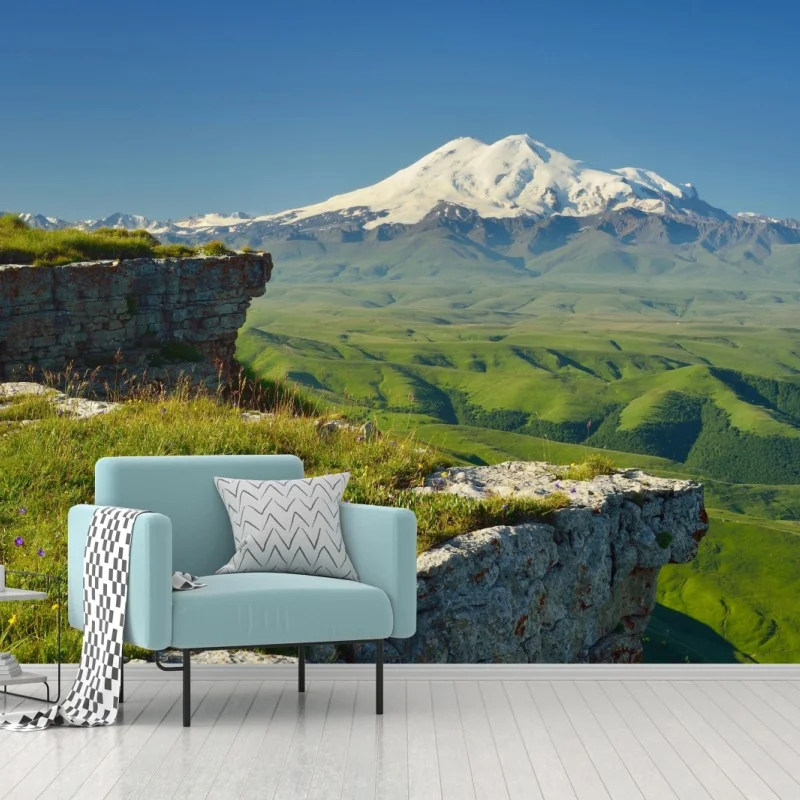 Fototapete majestätischer Elbrus am morgen