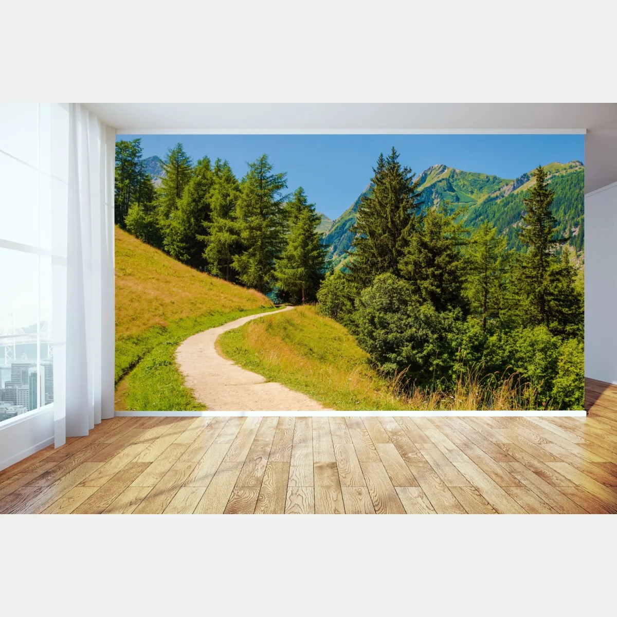 Fototapete bergweg in den Schweizer Alpen im Sommer – Wallnifity® Fototapete bergweg in den Schweizer Alpen im Sommer – Wallnifity®