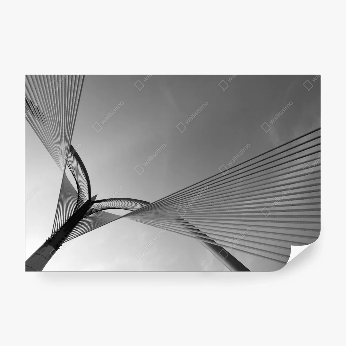 Fototapete monochrome brücke mit geometrischen linien – Wallnifity® Fototapete monochrome brücke mit geometrischen linien – Wallnifity®