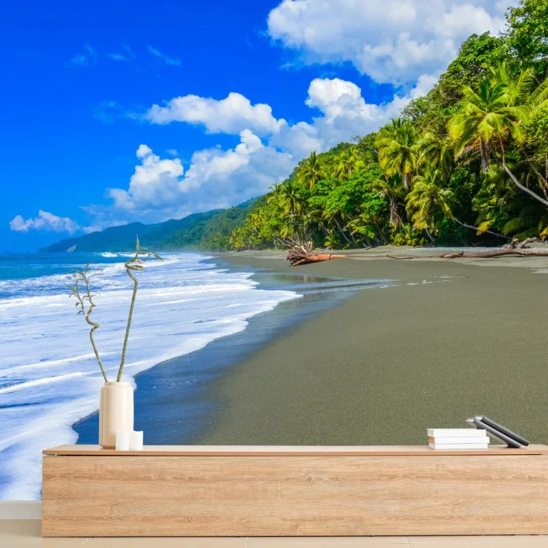 Fototapete wilder strand bei Corcovado, Costa Rica