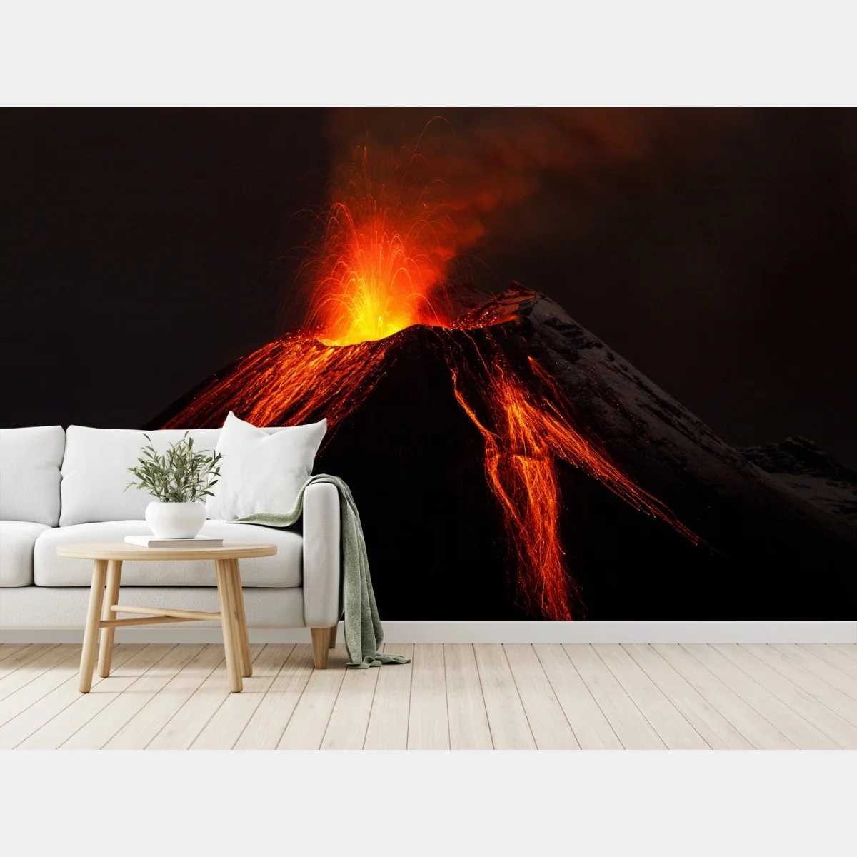 Fototapete glühender vulkanausbruch bei nacht – Wallnifity® Fototapete glühender vulkanausbruch bei nacht – Wallnifity®