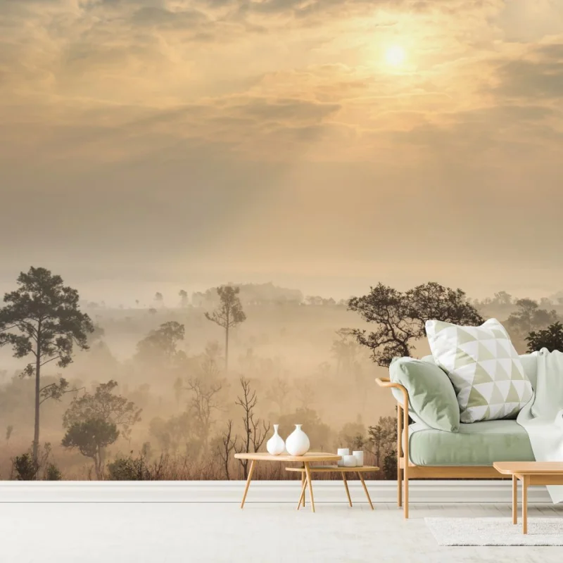 Fototapete Thailand sawanne bei sonnenaufgang – Wallnifity® Fototapete Thailand sawanne bei sonnenaufgang – Wallnifity®