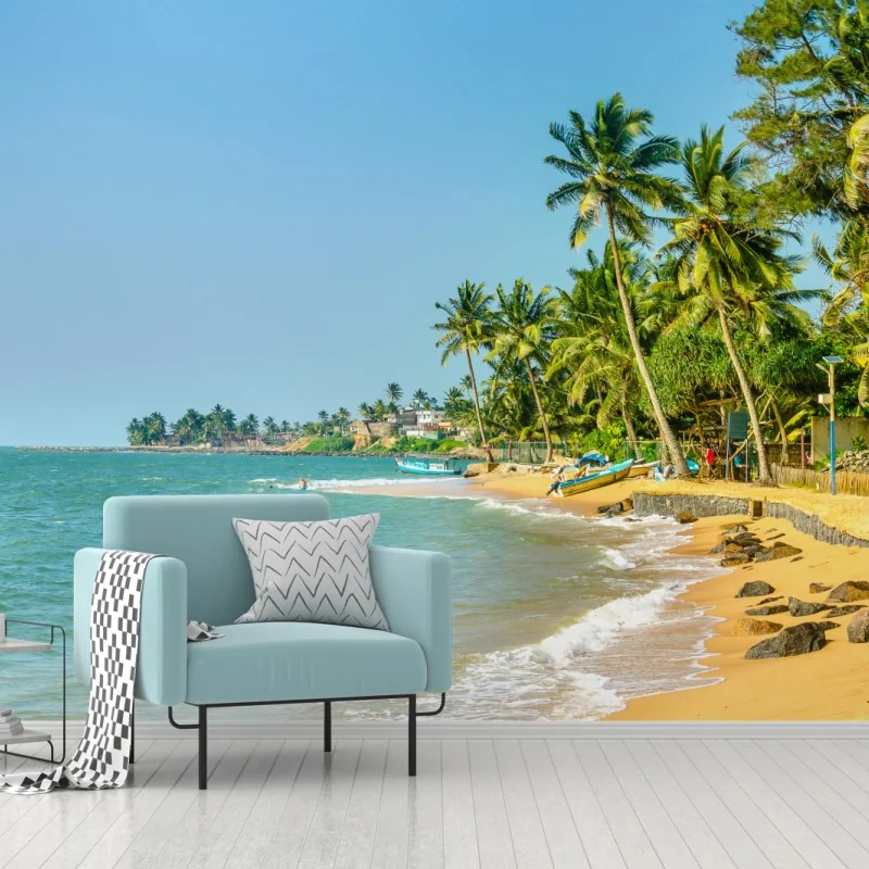 Fototapete tropischer palmenstrand