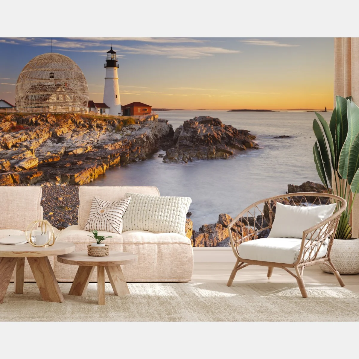 Fototapete Portland Head leuchtturm bei sonnenaufgang – Wallnifity® Fototapete Portland Head leuchtturm bei sonnenaufgang – Wallnifity®