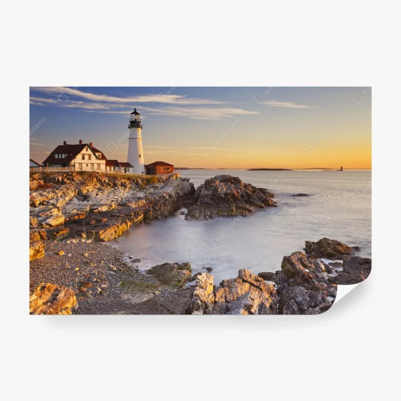 Fototapete Portland Head leuchtturm bei sonnenaufgang