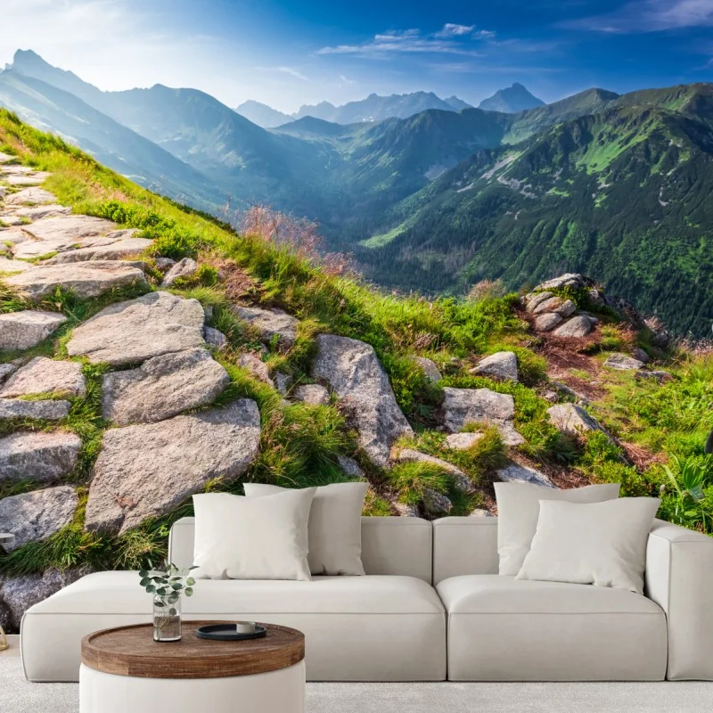 Fototapete sonnenaufgang über dem Tatra-wanderweg