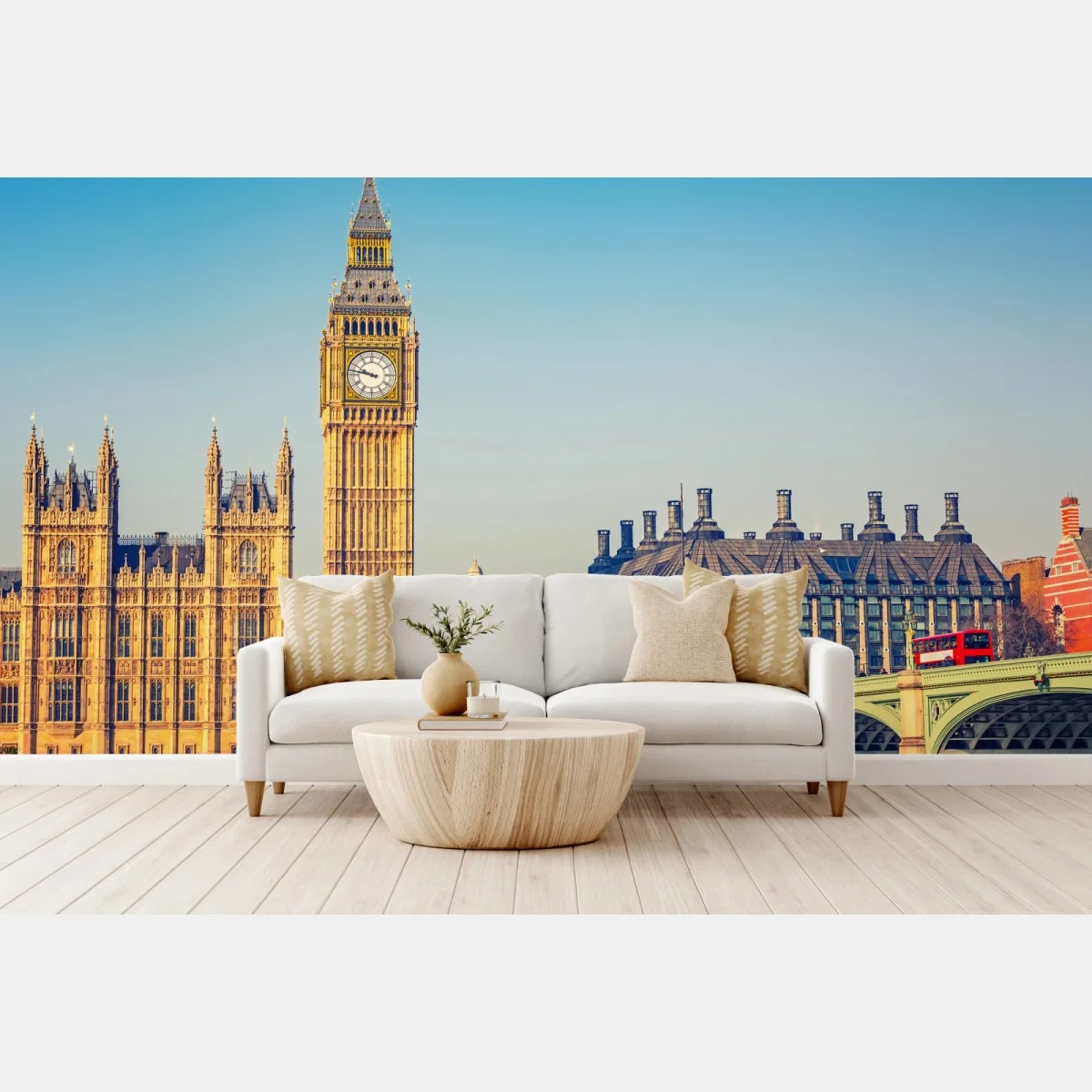 Fototapete London mit Big Ben und Westminster Bridge – Wallnifity® Fototapete London mit Big Ben und Westminster Bridge – Wallnifity®
