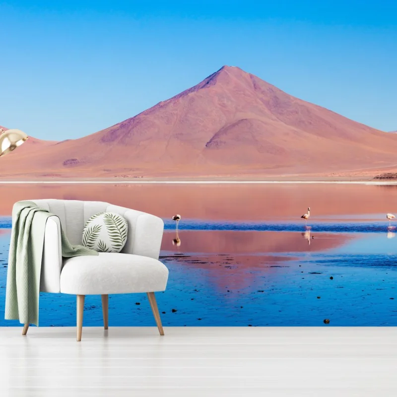 Fototapete flamingos am Laguna Colorada, Bolivien