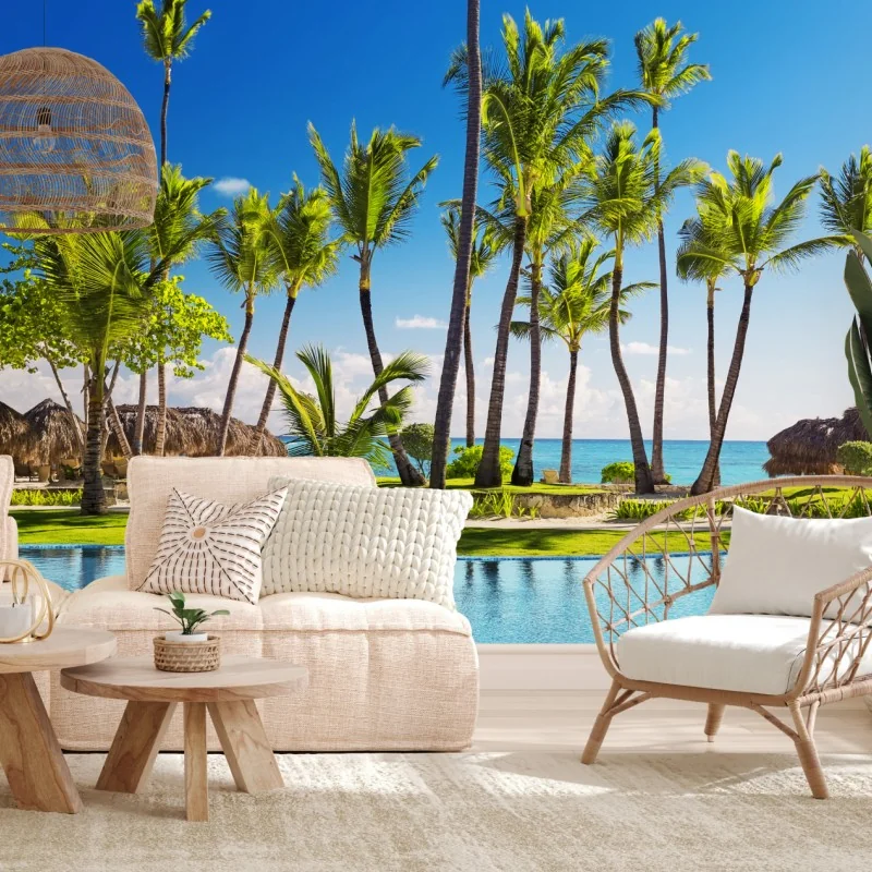 Fototapete tropisches strandparadies in Punta Cana – Wallnifity® Fototapete tropisches strandparadies in Punta Cana – Wallnifity®