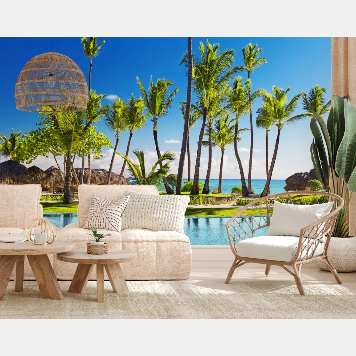 Fototapete tropisches strandparadies in Punta Cana – Wallnifity® Fototapete tropisches strandparadies in Punta Cana – Wallnifity®