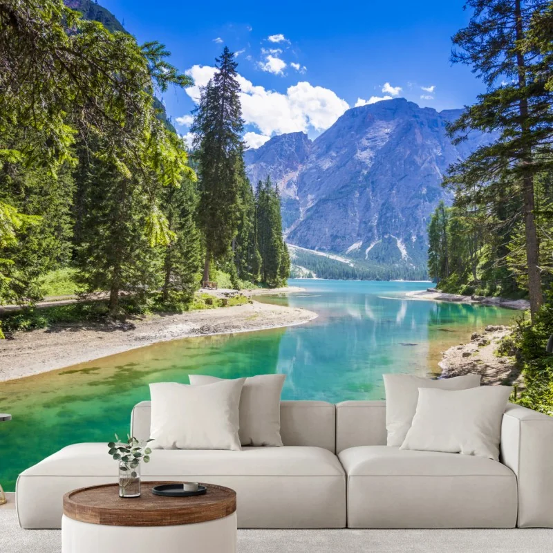 Fototapete Pragser Wildsee türkisblauer bergsee