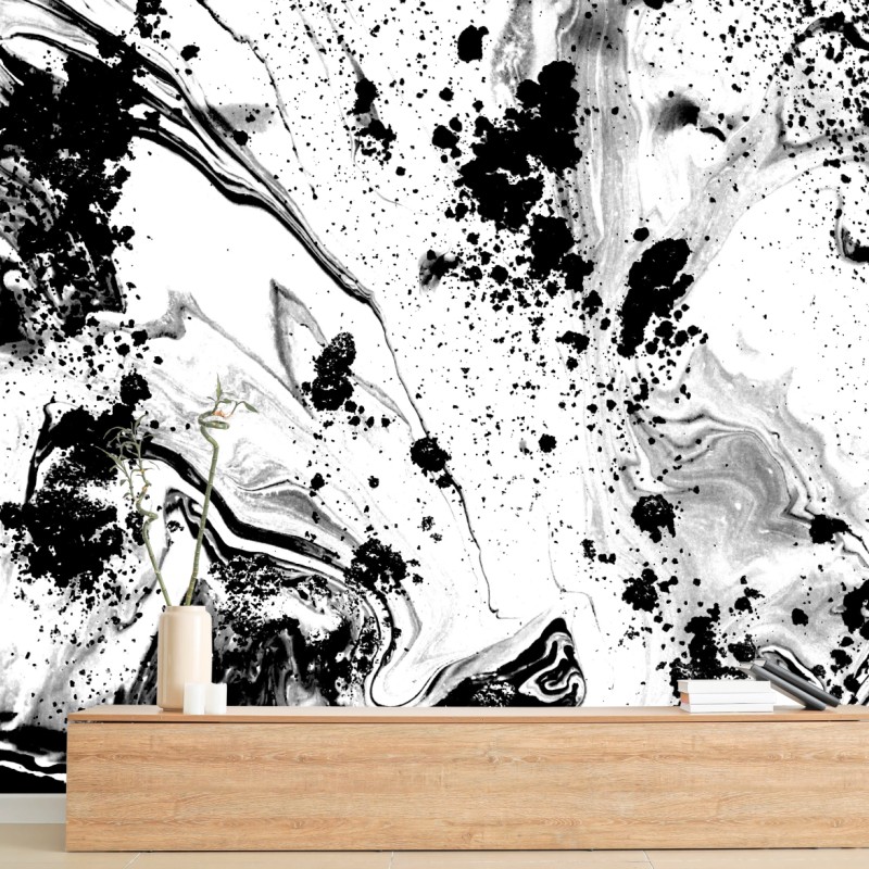 Fototapete monochromes marmormuster abstrakt