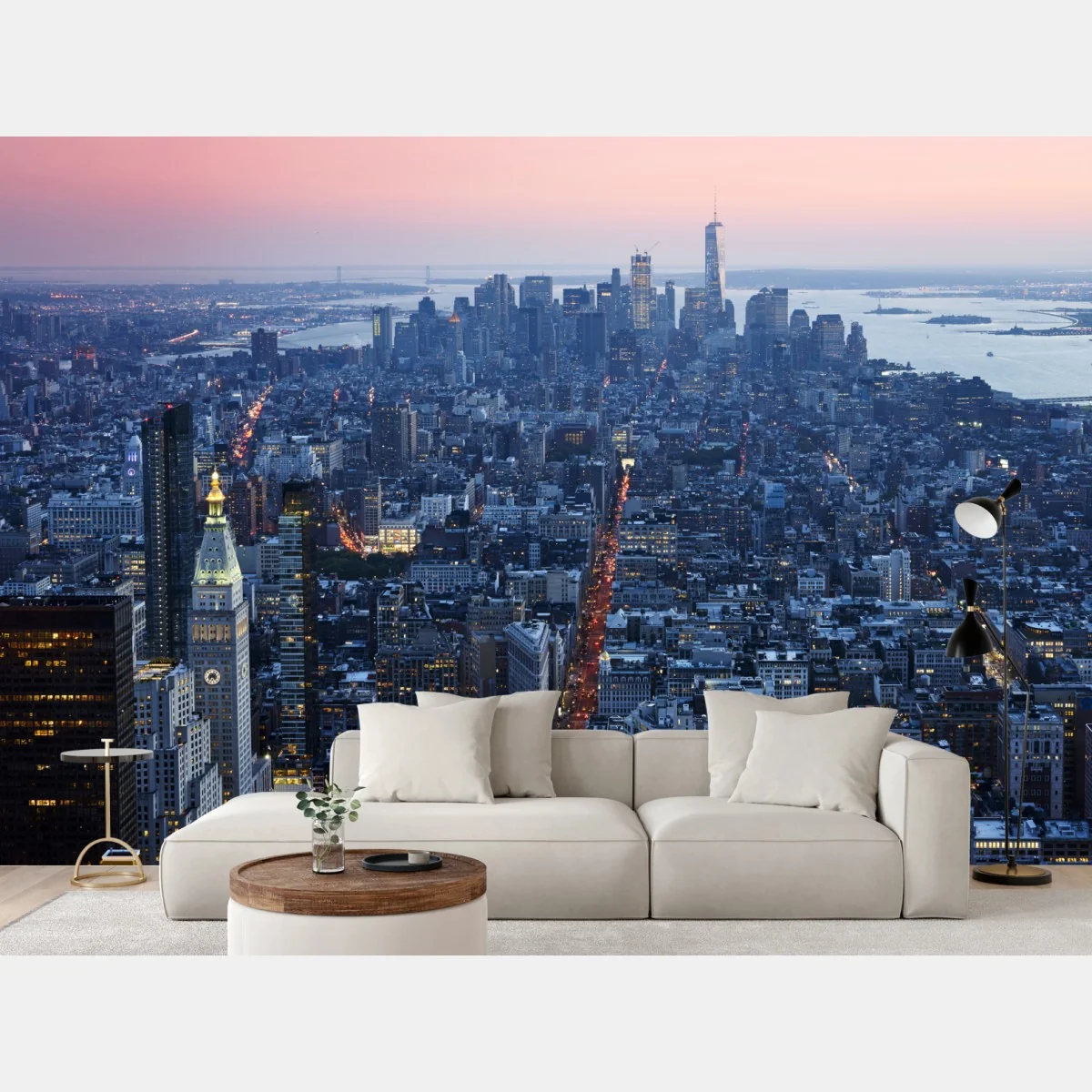 Fototapete sonnenuntergang über Manhattan skyline – Wallnifity®