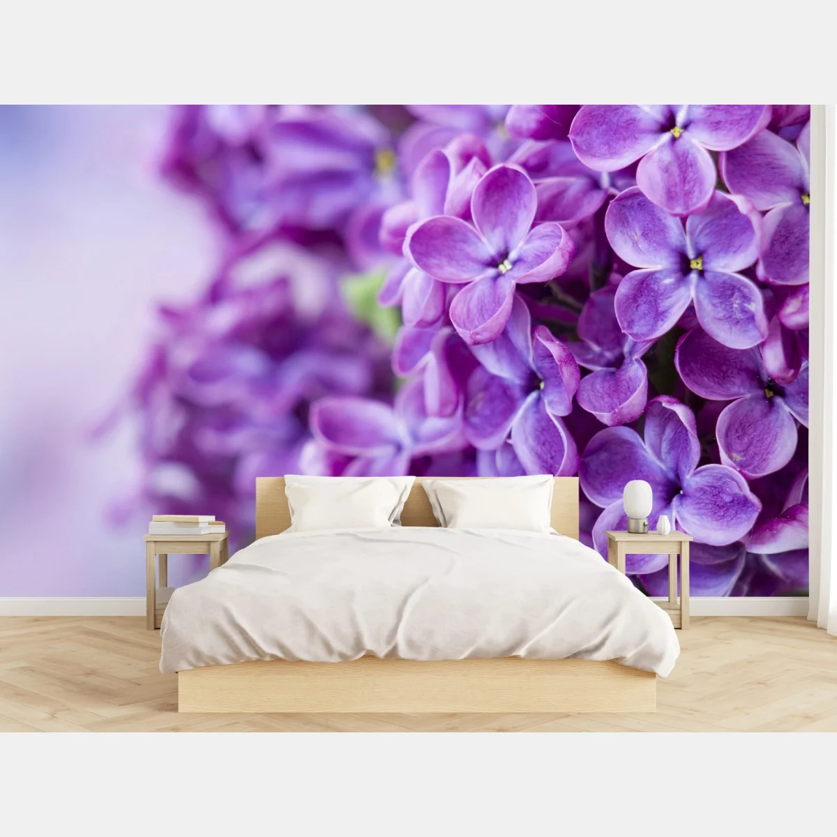 Fototapete lila fliederblüten nahaufnahme – Wallnifity® Fototapete lila fliederblüten nahaufnahme – Wallnifity®