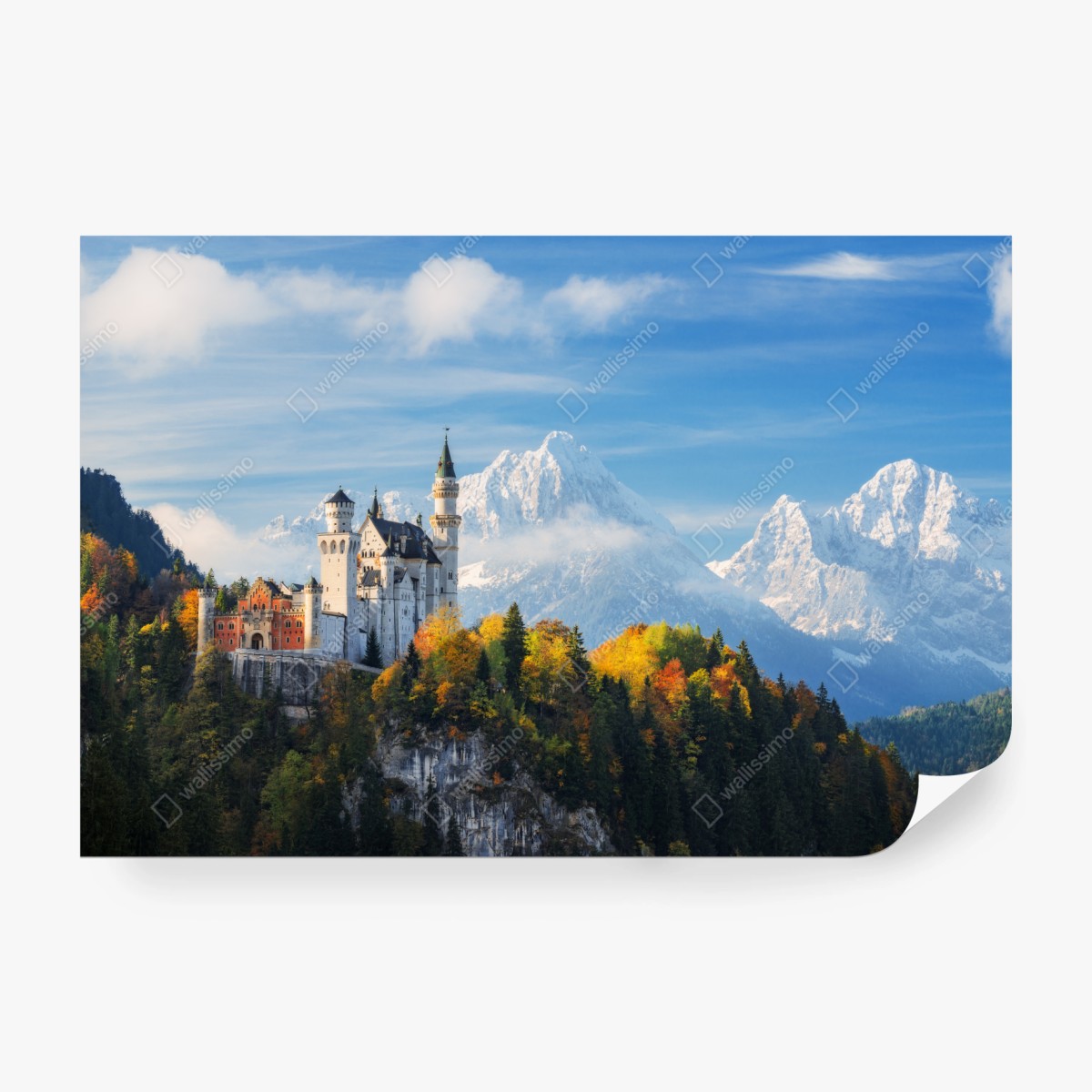 Fototapete märchenschloss in den Alpen – Wallnifity®