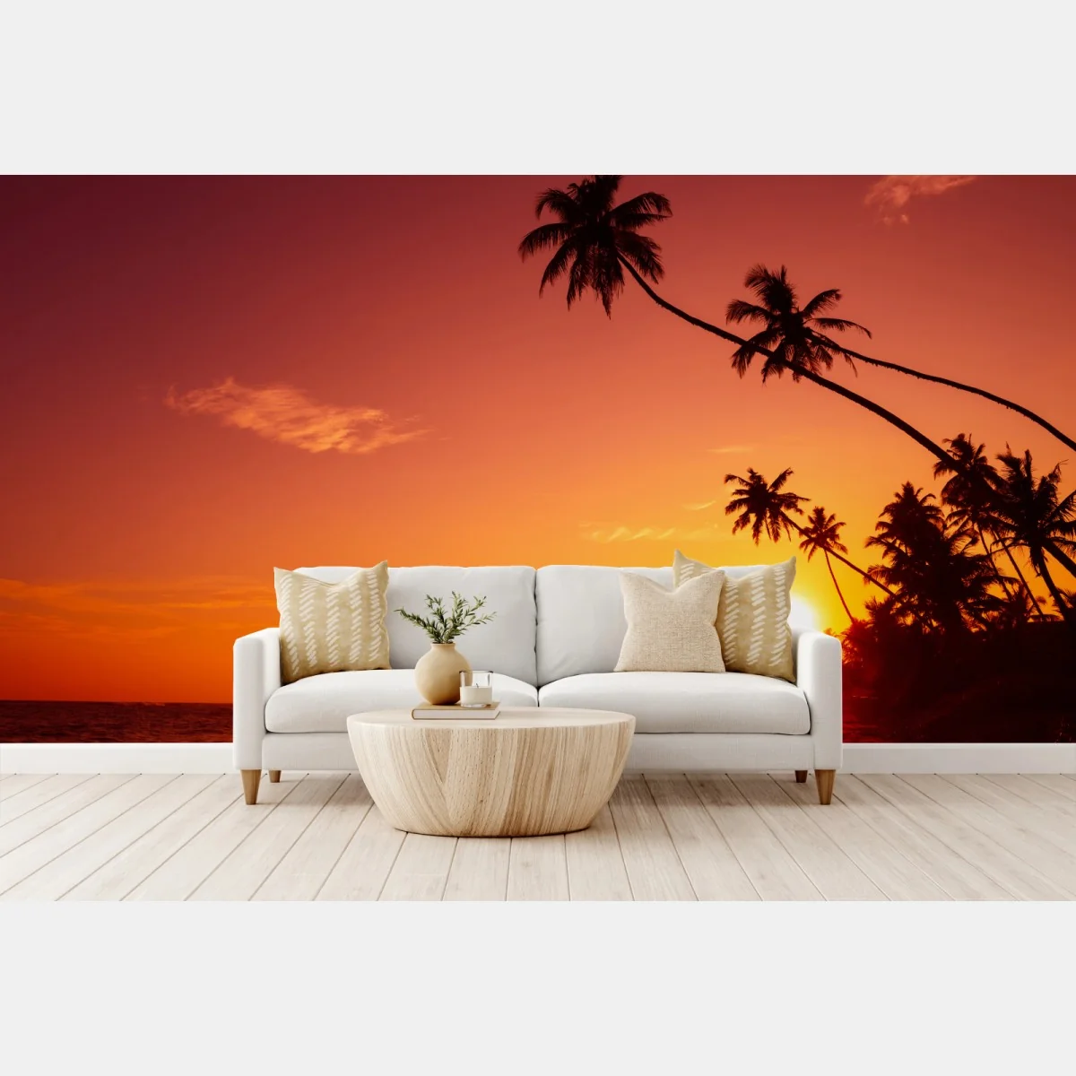 Fototapete tropischer sonnenuntergang am strand – Wallnifity® Fototapete tropischer sonnenuntergang am strand – Wallnifity®