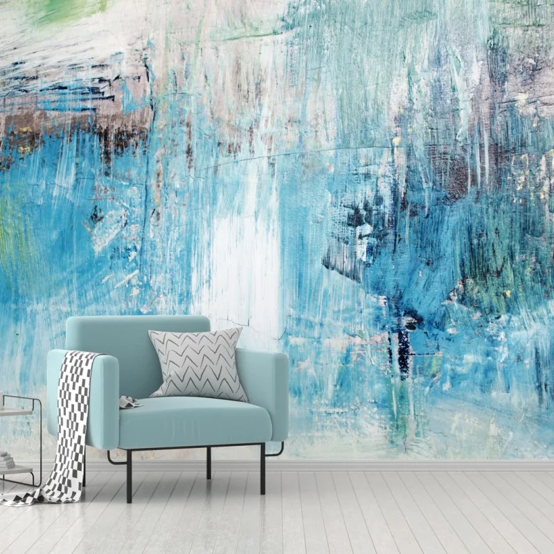 Fototapete türkis abstrakte ölstruktur