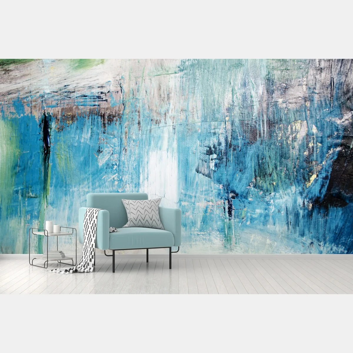 Fototapete türkis abstrakte ölstruktur – Wallnifity® Fototapete türkis abstrakte ölstruktur – Wallnifity®
