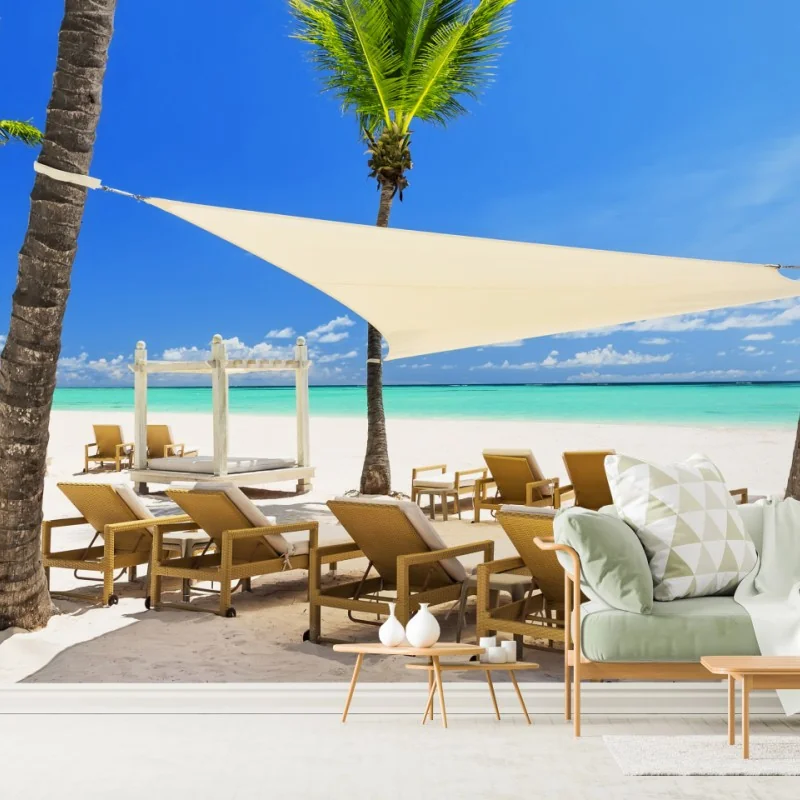 Fototapete ruhiger strand in Cap Cana, Dominikanische Republik